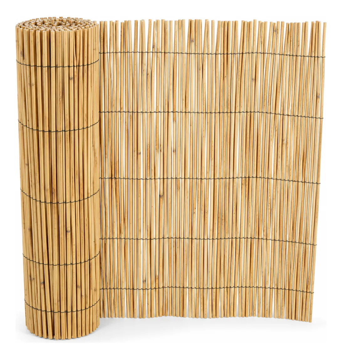 Rolo de esteira de bambu natural